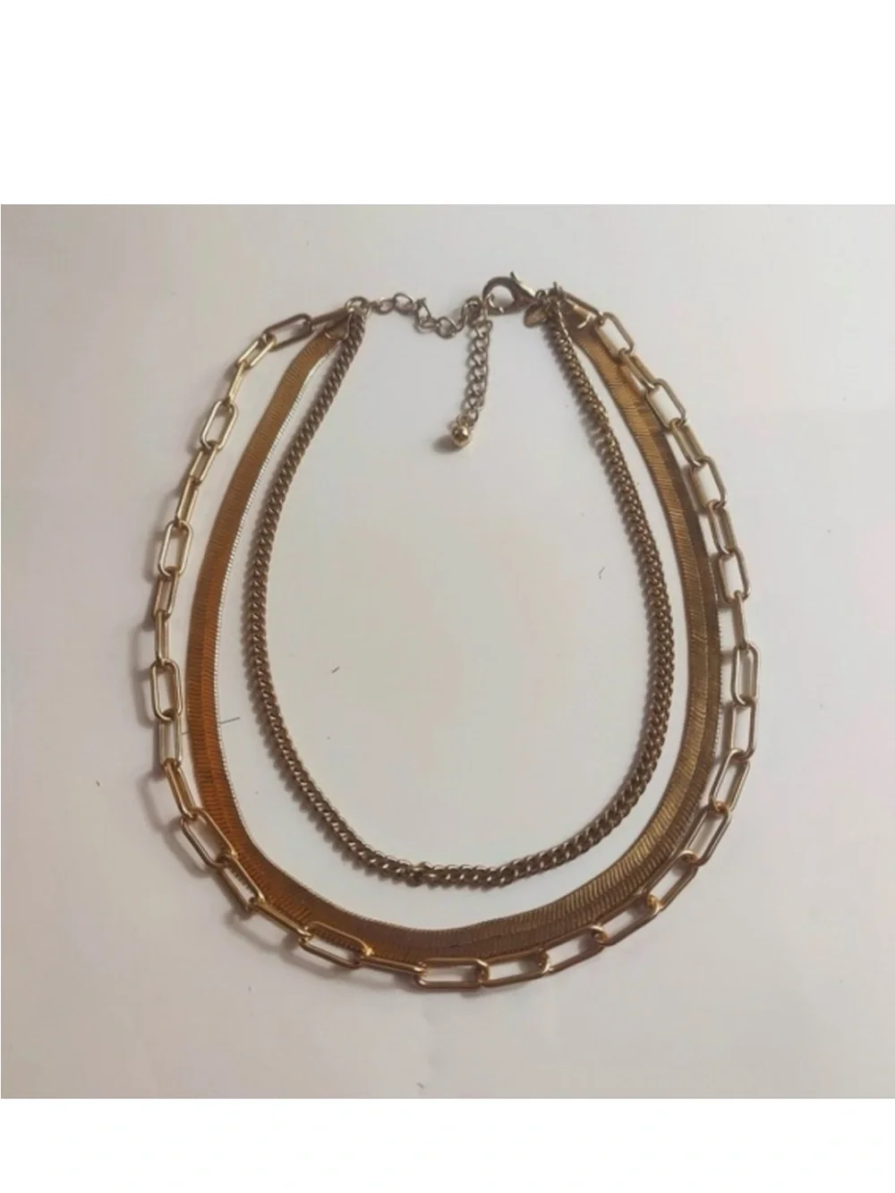 Chico's Gold Layered Chain Necklace Set